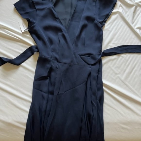 Navy, formal wrap dress, XXS - Picture 1 of 2